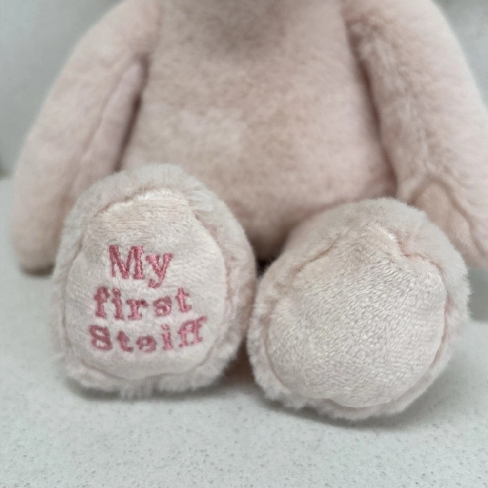 STEIFF My First Steiff Teddy Bear Pink 10” embroidered baby gift collectible - Picture 5 of 6